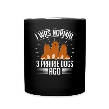 Chien de prairie - Mug uni - noir - Devant