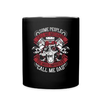Some People Call Me Mechanic Most Important Call - Full Colour Mug - black - Front