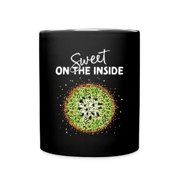 Kiwi Fruit Fruits Lover Vegan Veganism - Mug uni - noir - Devant