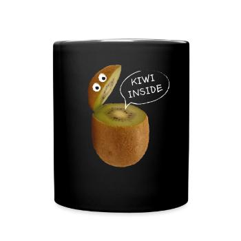 Kiwi inside New Zealand Backpacking Travel High School - Full Colour Mug - black - Front