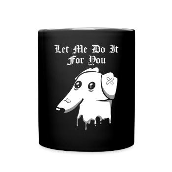 Drôle Barzoi Chien Meme Goth - Mug uni - noir - Devant