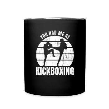 Tu m’as eu au kickboxing - Mug uni - noir - Devant