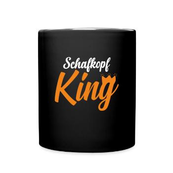 Schafkopf King - Tasse einfarbig - Schwarz - Vorne