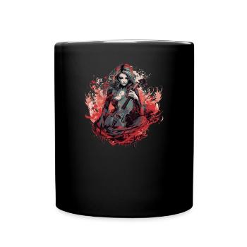 Violoncelliste, violoncelliste-musicien, gothique-sorcellerie - Mug uni - noir - Devant