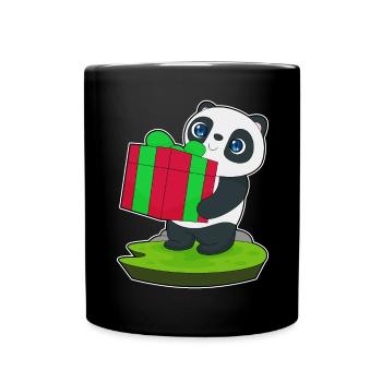 Forfait Noël Panda - Mug uni - noir - Devant