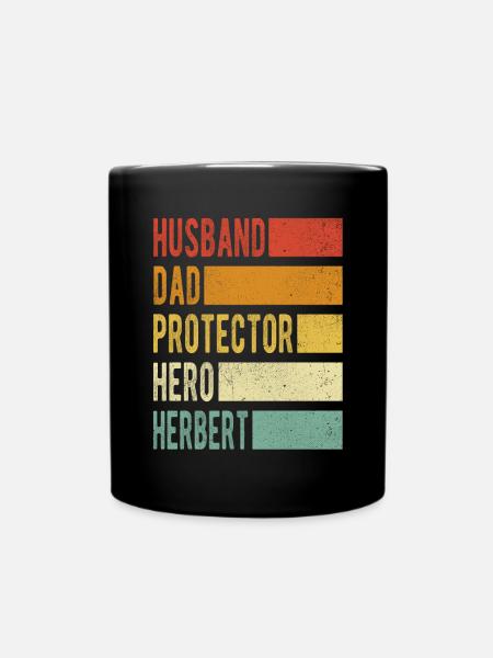 Herbert Name Papa Geschenk - Tasse einfarbig - Schwarz