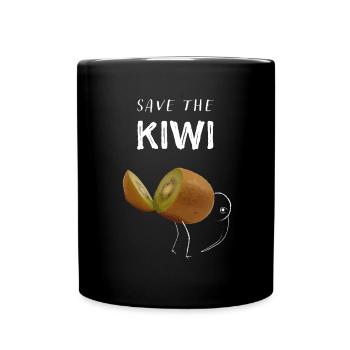 Kiwi Bird National Animal New Zealand Animal Welfare - Full Colour Mug - black - Front