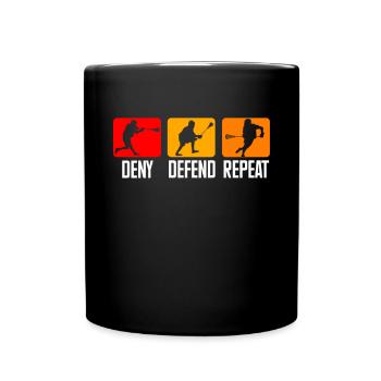 Lacrosse Torwart Lacrosse Handschuhe Kleben Locker - Tasse einfarbig - Schwarz - Vorne