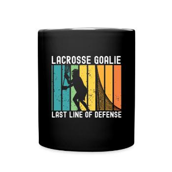 Lacrosse Torwart Lacrosse Handschuhe Kleben Locker - Tasse einfarbig - Schwarz - Vorne