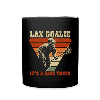 Lacrosse Torwart Lacrosse Handschuhe Kleben Locker - Tasse einfarbig - Schwarz - Vorne
