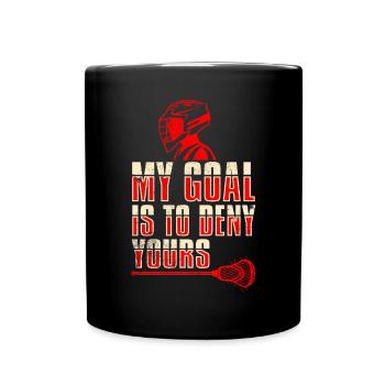 Lacrosse Torwart Lacrosse Handschuhe Kleben Locker - Tasse einfarbig - Schwarz - Vorne
