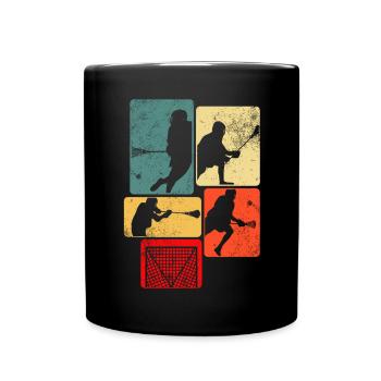 Lacrosse Torwart Lacrosse Handschuhe Kleben Locker - Tasse einfarbig - Schwarz - Vorne