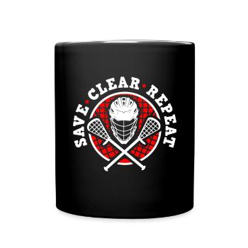 Lacrosse Torwart Lacrosse Handschuhe Kleben Locker - Tasse einfarbig - Schwarz - Vorne