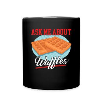 Waffle Waffle Lover Waffles Gift - Full Colour Mug - black - Front