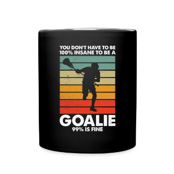 Lacrosse Torwart Lacrosse Handschuhe Kleben Locker - Tasse einfarbig - Schwarz - Vorne