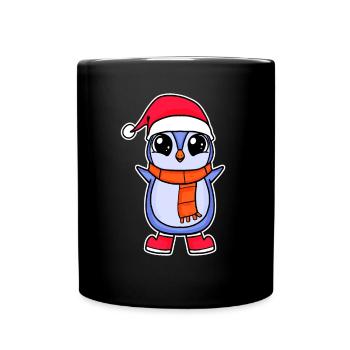 Penguin Christmas - Full Colour Mug - black - Front