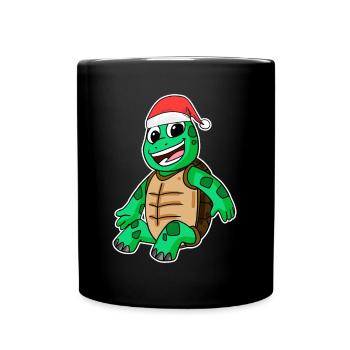 Turtle Christmas - Full Colour Mug - black - Front