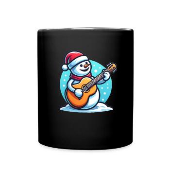 Christmas musical instrument design - Full Colour Mug - black - Front