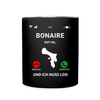 Bonaire Antillen Karibik Insel Urlaub - Tasse einfarbig - Schwarz - Vorne