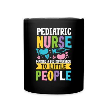 Pediatric Nurse A Big Difference To Little People - Tasse einfarbig - Schwarz - Vorne