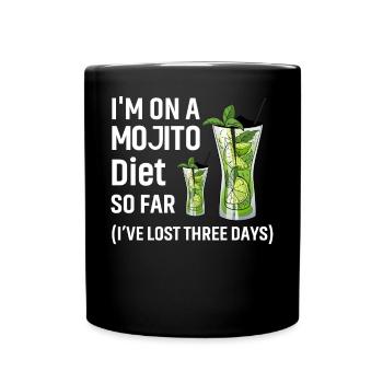 Je suis un régime Mojito jusqu’à présent, j’ai perdu trois jours - Mug uni - noir - Devant