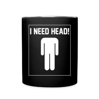 I need Head - Full Colour Mug - black - Front