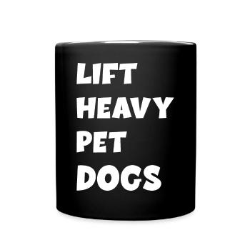Soulever des chiens de compagnie lourds - Mug uni - noir - Devant