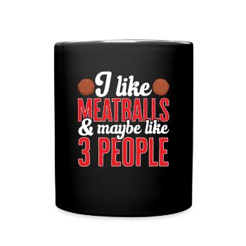 Boulettes de viande Italie Cuisine italienne - Mug uni - noir - Devant
