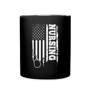 Nursing Hospital Nurse Registered Nurse Nurse US F - Full Colour Mug - black - Front