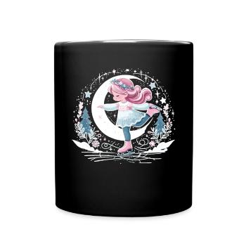 Icy Elegance: Ice Skate Design - Full Colour Mug - black - Front
