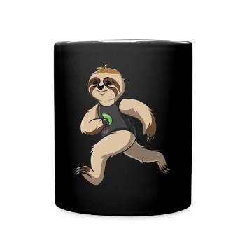 Paresseux à l’allure de la course : faire du jogging en tout confort - Mug uni - noir - Devant