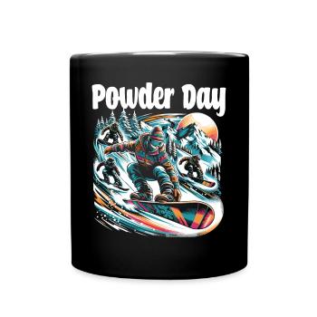 Boarder's Paradise: Snowboardabenteuer Snowboard - Tasse einfarbig - Schwarz - Vorne