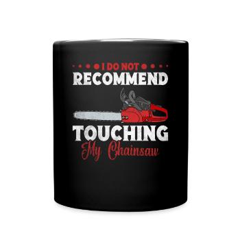 Équipement d’arboriculteur Tronçonneuse Bûcheron Woodf - Mug uni - noir - Devant