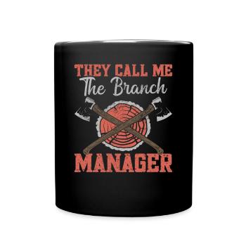 Bûcheron Bottes De Travail Bûcheron Équipement Arbre - Mug uni - noir - Devant