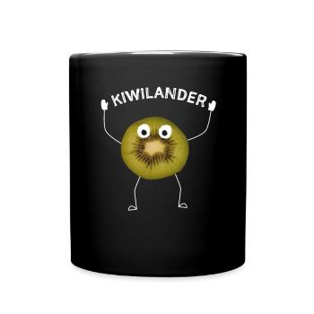 Kiwi Kiwifrucht Neuseeland Neuseeländer Kiwis - Tasse einfarbig - Schwarz - Vorne
