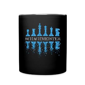 Schachmeister Schach Schachspieler Schachmatt - Tasse einfarbig - Schwarz - Vorne