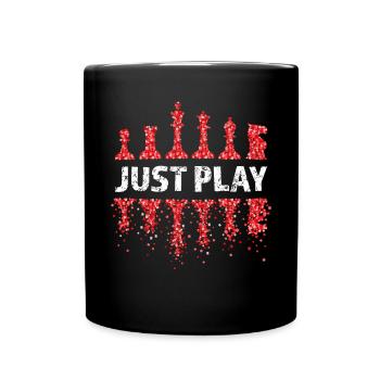 Schachmeister Schach Schachspieler Schachfiguren - Tasse einfarbig - Schwarz - Vorne