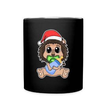 Noël Bébé Lion - Mug uni - noir - Devant