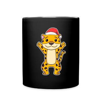 Wildcat Christmas Cat - Full Colour Mug - black - Front