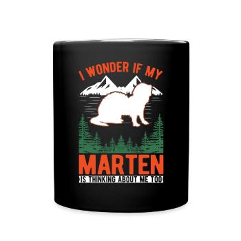Martre cadeau pin martre vison - Mug uni - noir - Devant