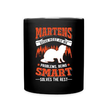 Martre cadeau Vison blaireau tre des pins - Mug uni - noir - Devant