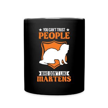 Martre cadeau Vison blaireau tre des pins - Mug uni - noir - Devant