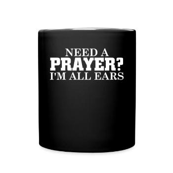 Comment pourrais-je prier pour vous foi verset religieux - Mug uni - noir - Devant