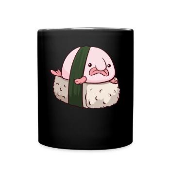 Kawaii Blobfish Sushi Cuisine Japonaise - Mug uni - noir - Devant