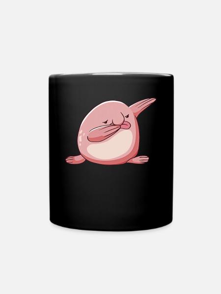 Kawaii Tupfender Klecksfisch - Tasse einfarbig - Schwarz