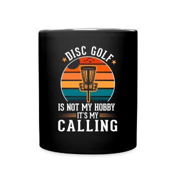 Discgolf Wurfscheibe Disc Golf - Tasse einfarbig - Schwarz - Vorne