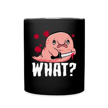 Lustige Blobfische - Tasse einfarbig - Schwarz - Vorne