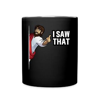 I saw That Jesus - Full Colour Mug - black - Front