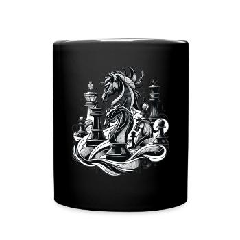 Elegant Chess Strategy Chess - Full Colour Mug - black - Front