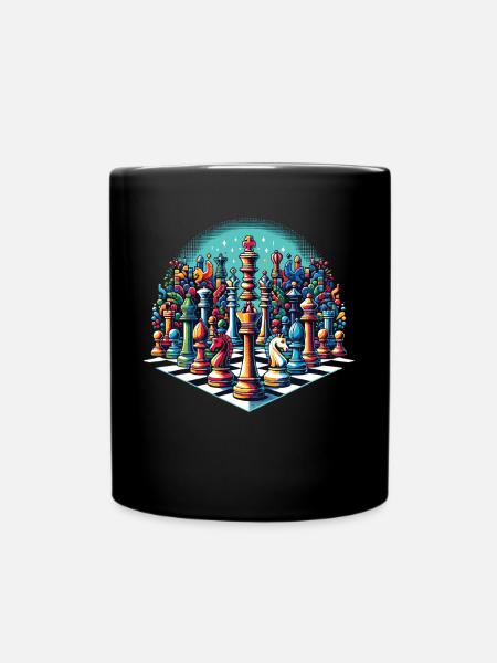 Jeu d’échecs rétro jeu d’échecs cadeau - Mug uni - noir